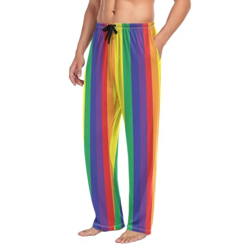 Pajama Pants Mens Lgbt Pride Rainbow Lounge Pants Super Soft,Men Pajama Bottoms with Pockets Drawstring4