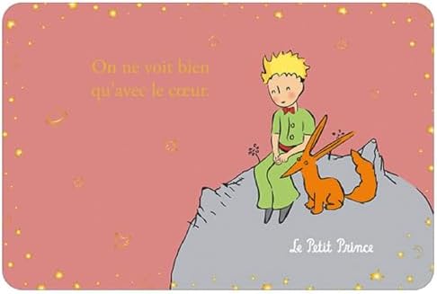 Kiub Postal Principito y el Zorro sentados en su Planeta (15x10cm)