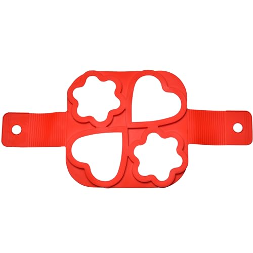 Image of Kitchtic Silicone Pancake Molds - Mini Shaper Pancakes, Non-Stick & Easy Release - Safe for Oven, Microwave & Dishwasher - Kitchen Baking Accessories - Fun And Unique Shapes