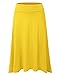 DRESSIS Women's Lightweight Knit Elastic Waist Flared Midi Skirt