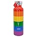 Nerthus FIH 862 Botella Termo Tapón Asa Doble Pared para frios y Calientes diseño Arcoiris de Acero Inoxidable 750 ml, Libre de BPA, 18/8