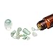 Amber Glass Roller Bottles,10 Pack 10ml 0.33fl oz Natural Polished Stones Gemstone Roller Ball Bottles,Refillable Thick Glass Roll-on Bottle For Essential Oils,Perfume-Healing Crystal Chips Inside