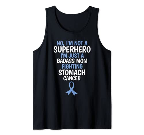 Badass Mom Fighting Stomach Cancer Cita Divertida Regalo Camiseta sin Mangas