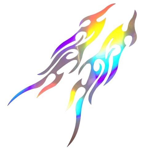 Pegatinas para moto, diseño de llama, 2 unidades, emblemas impermeables para ventanas, barcos, monopatines