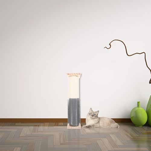 Rascador para gato torre de sisal y madera miniatura 6