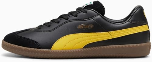 PUMA Tenis de entrenamiento King 21 para hombre, Negro/Amarillo Pelé, 41 EU