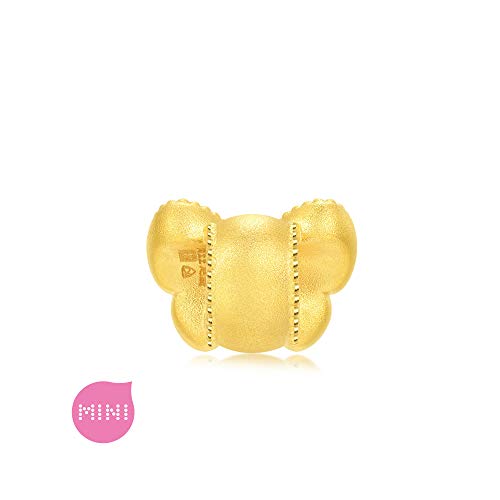 CHOW SANG SANG 999 24K Solid Gold Ribbon Mini Charm Bracelet for Women 92449C4