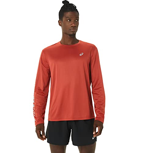 ASICS Herren Katakana Longsleeve Laufbekleidung Lauftop Rot - L