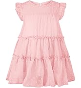 AGQT Toddler Girls Ruffle Dress Sleeveless Flower Girls Swiss Dots Flowy Pleated Party Dress Size...