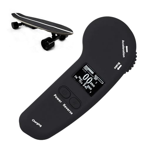 Kabellose Fernbedienung mit LED-Anzeige, Vibrationserinnerung, Fernbedienung für Elektrisches Skateboard, Drahtlose Fernbedienung für Erwachsene und Kinder Zum Austausch von Elektro-Skateboard-Zubehör