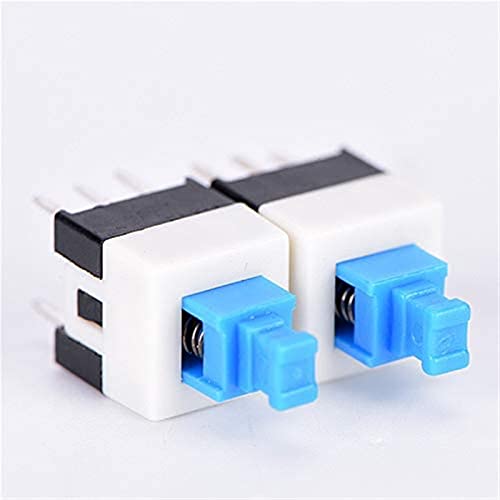 Micro interrupteur 6 broches poussoir autobloquant 7x7mm lot de 20