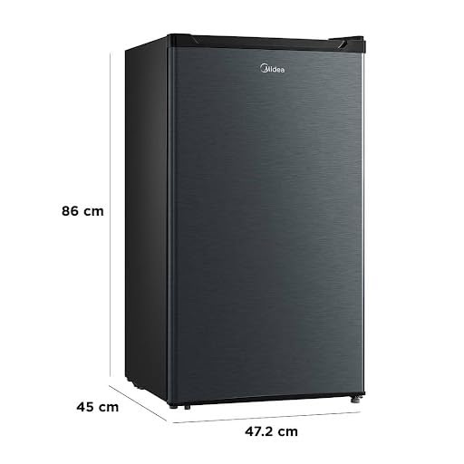 Image of Midea 93 L Direct Cool Single Door Mini Refrigerator (Mdrd142Fgf03, Bright Crystal Gray), 1 Star