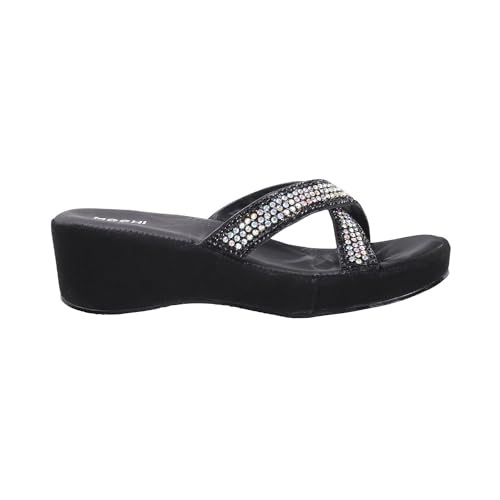 Image of Mochi Women Wedge Heel Beaded & Comfort Sandal