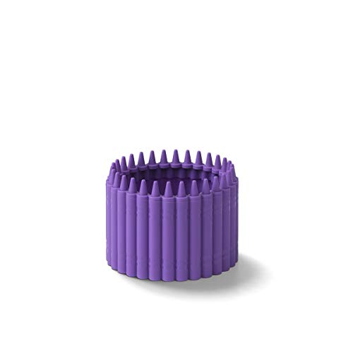 Crayola Crayon Cup for Kids - Colorful Pen, Pencil and Crayon Holder for Creative Kids Desk Organization - Violet (Purple), Suitable for Kids 3.5 Years and Up, (Model: 20032587)