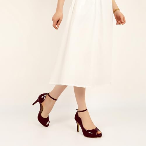 Image of AUMOTED High Heels Pumps Platforms Shoes for Party Daily 3.4 inch Dressy Pumps