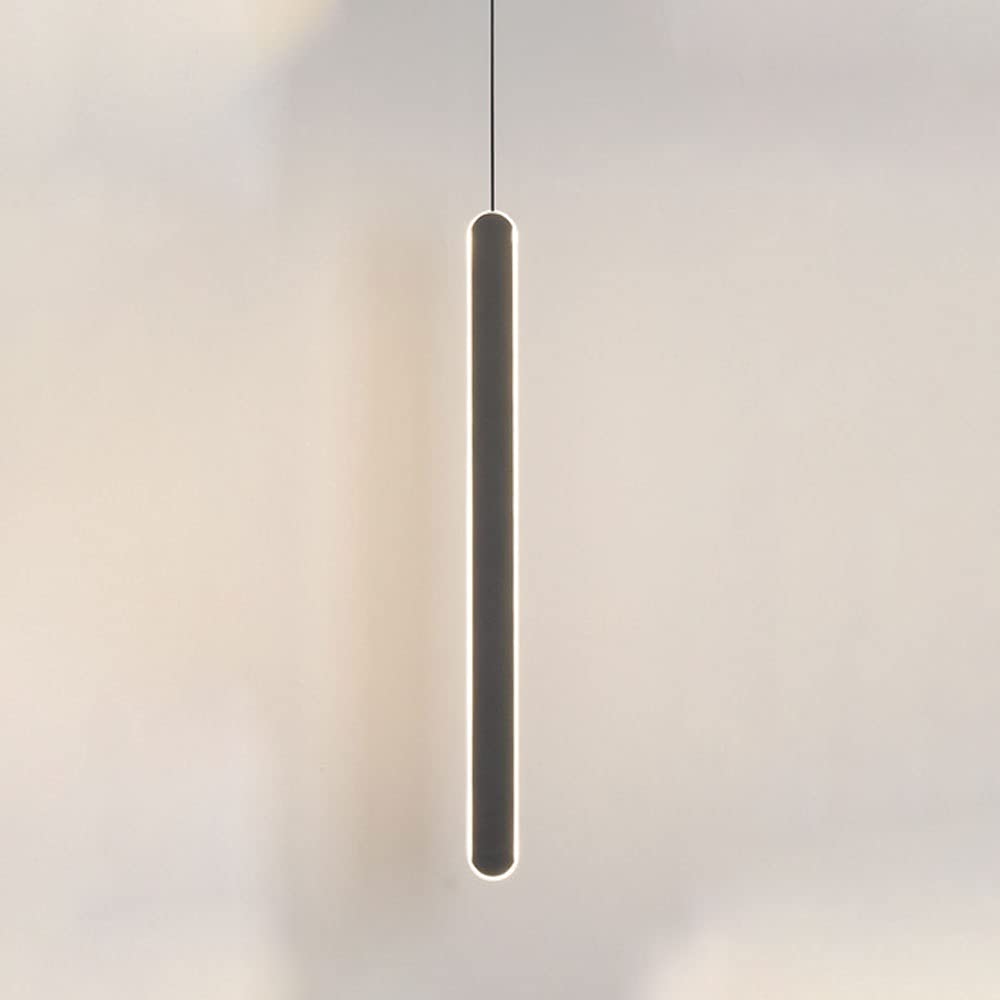 Éclairage de plafond suspendu minimalisme moderne en acrylique noir pour salon