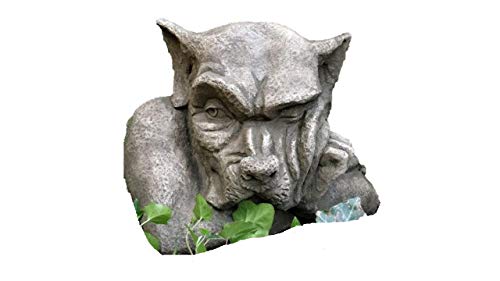 Fensterhocker Aufmerksam, Gargoyle, Skulptur aus Steinguss, Figur, Mauerhocker, aus dem Hause der...