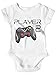 Body Neonato Player Two 2 Divertente Bodino Manica Corta Idea Regalo Nascita Tutina Neonato Bimbo Bimba
