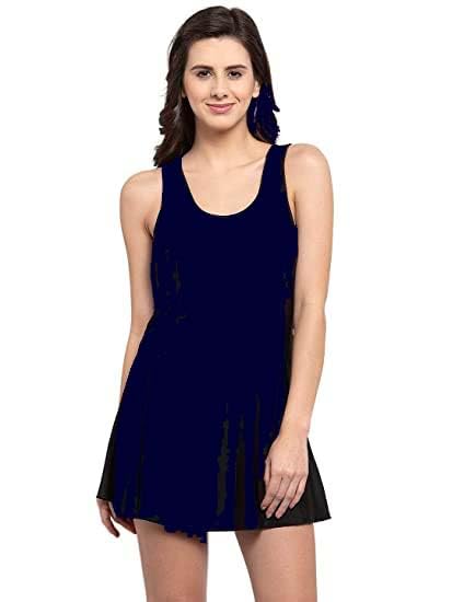 RZLECORT Swimming Suit for Women One Piece for Women Knee Length Swimming Costume Stretchable Swimwear Ladies Swimsuit Flexible Fit Swimming Dress-image-29