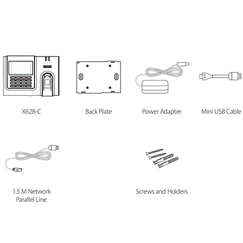Attendance Machine ZK X628-C TCP/IP Biometric Fingerprint Time Clock Office Attendance System Recorder Timing Employee Machine Reader Spanish Spain Clock in and Out Machine