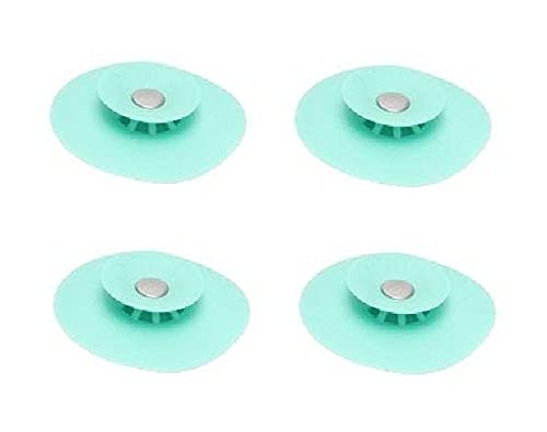 NEW WARE® (Pack of 4) Silicone Stopper and Filter Drain Stopper/Strainer/Hair Catcher for Bathroom/Wash Basin/Kitchen Sink/Bathtub Sealer Cover (Standard Size 4 Inch - Random Colour) (B08P8C8YW1) Amazon Price History, Amazon Price Tracker