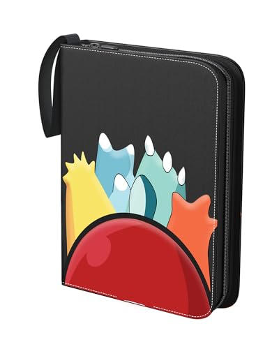 Qurzou Card Binder Holder 4-Pocket 440 Pockets with 55 Removable Sheets Included fits 440 Trading Cards for Card Collector Album Book with Zipper Carrying Case (black)