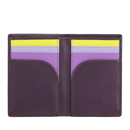 Portefeuille homme en cuir fin DUDU violet compact avec anti-RFID pour protéger vos cartes