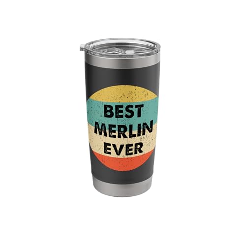 Merlin Name Stainless Steel Insulated Tumbler
