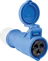 as - Schwabe - CEE Kupplung - Camping Kupplung - 230 V, 16 A, 3-polig - Outdoorkupplung - IP44 fremdkörper- und spritzwassergeschützt - zur Verwendung im Außenbereich geeignet - blau, 60471