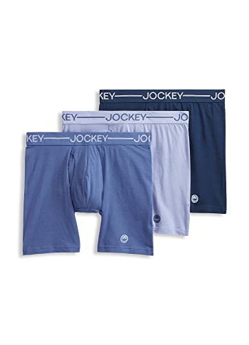 Jockey Men's Underwear Organic Cotton Stretch 6.5" Boxer Brief - 3 Pack4