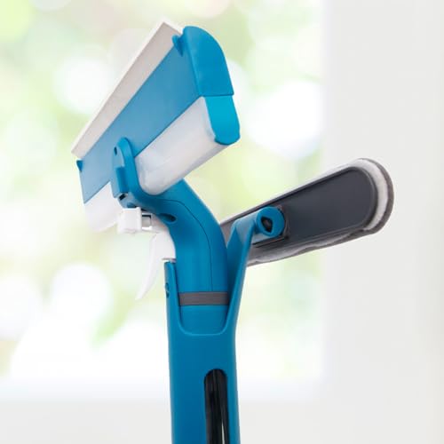 Livington Window Buddy - Das Original aus dem TV - Fensterreinigungsgerät - Fensterreiniger mit Teleskopstange - Fensterabzieher - Fensterwischer - Duschabzieher - Solarmodul Reiniger