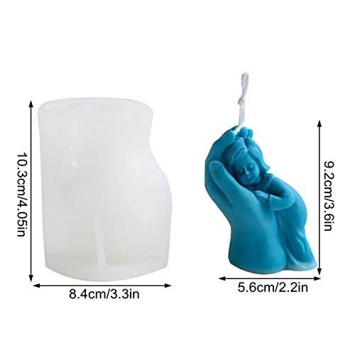 Mother's Hand Silicone Candle Mold Angel Girl Soap Plaster Mold Fondant Chocolate Candy Cake Mold Epoxy Resin Polymer Clay Mould #TOP1