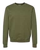 Champion Mens Powerblend Crewneck Sweatshirt, L, Fresh Olive