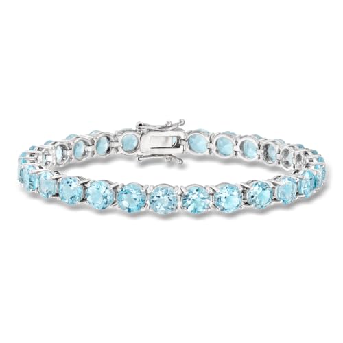 Ross-Simons 30.00 ct. t.w. Sky Blue Topaz Tennis Bracelet in Sterling Silver. 8 inches