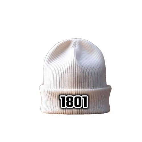 Cuffed beanie 1801 blanc bonnet extensible contre le froid et les oreilles gelées