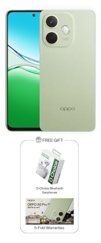 جوال اوبو A5 برو شبكة الجيل الخامس 5G ثنائي شرائح الاتصال بذاكرة رام 8 جيجابايت وذاكرة تخزين 256 جيجابايت - إصدار الشرق الأوسط، مع سماعات أذن بلوتوث او تشويس هدية، لون أخضر زيتوني