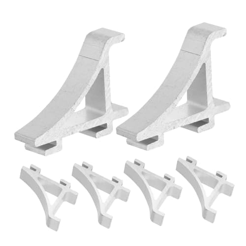 Hoement 6個 冷蔵庫用アルミ製棚サポートクリップ 耐久性と簡単取付け 小型冷凍庫棚用仕切りフック 多機能冷蔵庫 冷凍庫用補修パーツ