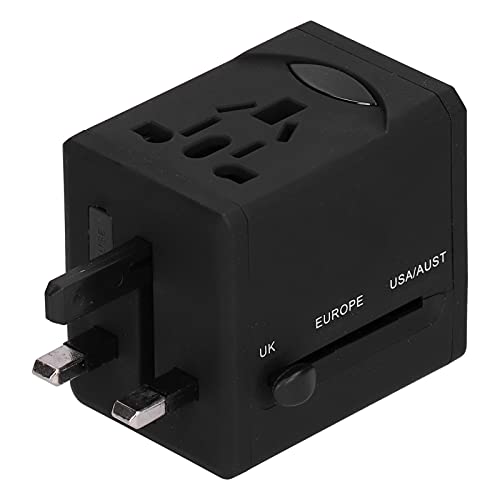 Carregador de Viagem Universal, Adaptador de Viagem Em Todo o Mundo, Carregamento Inteligente Com 2