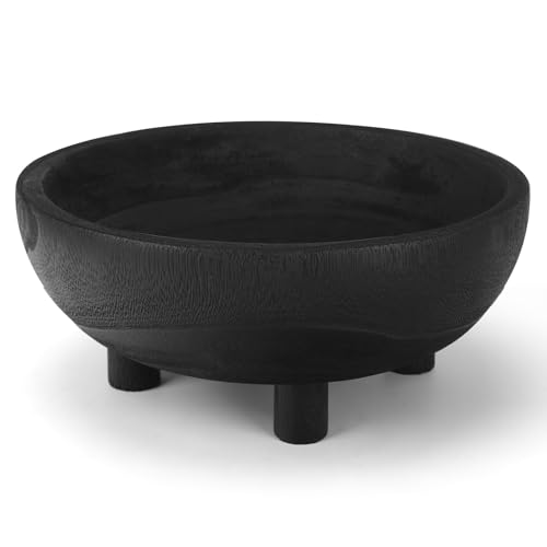 Wooden Decorative Bowl | 11" Large Wood Fruit Bowl for