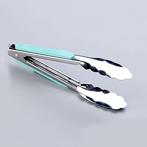Kochzange Küchenzange mit rutschfestem Griff zum Braten, Kochen, Grillen von Brot, Größe: 23 cm, sicher und langlebig