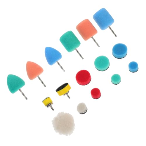 Kit de Polissage pour Perceuse, 16 Éponges de Polissage, Lustreur Voiture, Tampons Abrasifs pour Voiture et Instruments