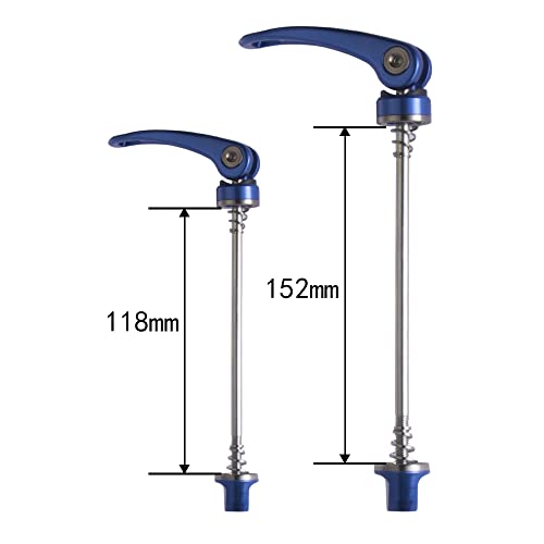 VIARON MTB Quick Release Axle Front and Rear Mountain Bike Skewer Set Aluminum Alloy Bicycle Wheel Skewers Hub QR Lever (Blue)