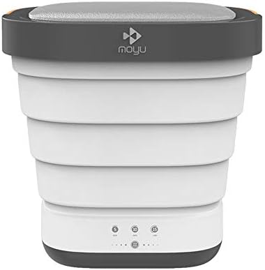 Djflight Portable Mini Folding Clothes Washing Machine, Bucket Automatic Home Travel Self-Driving Tour Underwear Foldable Washer,White