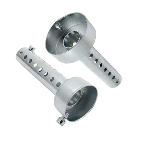 KACEPAR 60mm Motocicleta DB Killer Silenciador Deflector, Silenciador de Tubo de Escape Universal Cancelador de Ruido, Silenciador de Ruido de Lata Silenciador Extraíble, Plata, 2 Piezas
