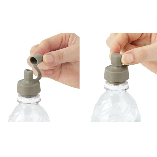 PandaEar 6 Pack Updated Silicone Water Bottle Cap, Baby No Spill Bottles Top Spout Adapter for Toddlers Kids, BPA Free & Leak-Proof -Multicolor