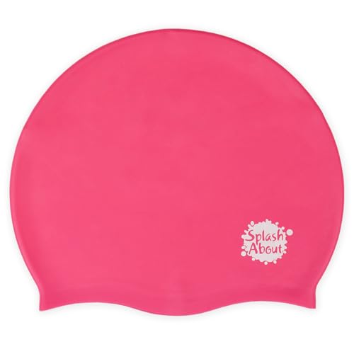 Splash About Junior Silicone Swim Cap for Kids (Pink)