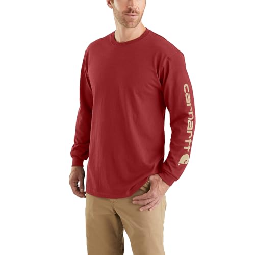 Image of Carhartt Men's Dearborn Loose Long-Sleeve Logo T-Shirt Closeout
