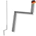 Produktbild Rolladen Kurbelstange 150cm [Eloxiert], Hand-Kurbel für Gelenklager mit Ø11,9mm Zapfen - Rolladenkurbel rostfreies Aluminium mit ergonomischem Handgriff - markiso®