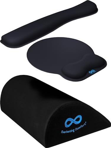 Everlasting Comfort Foot Rest Under Desk & Mouse Pad w/Wrist Supp...