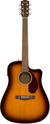 Image of Fender 0970213332 (Fender CD-140SCE Dreadnought, Walnut Fingerboard, Sunburst w /case)